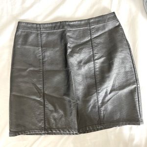 Black Pleather Skirt